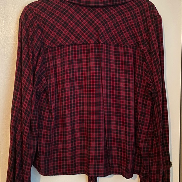 Sanctuary Plaid Tie-Front Top - Picture 2 of 4